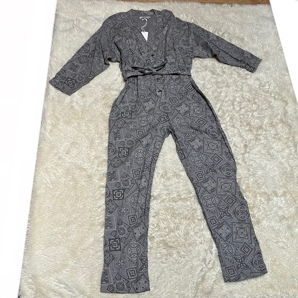 NWT Overlover Mohawk Jumpsuit in Stone Bandana Print - Size XS - Picture 1 of 6